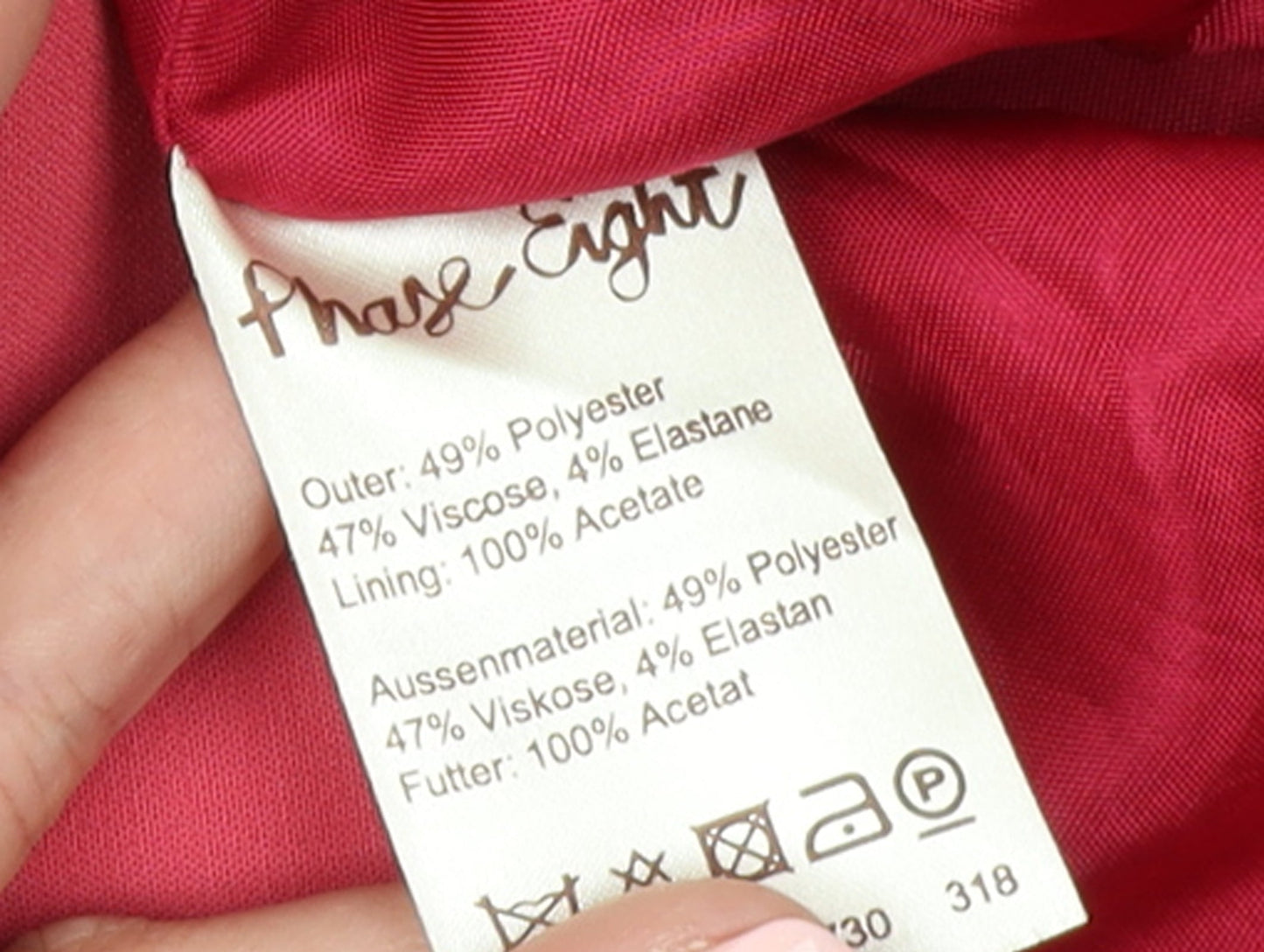 Phase Eight Women Pink Size 16 Regular Fit Lined Blazer