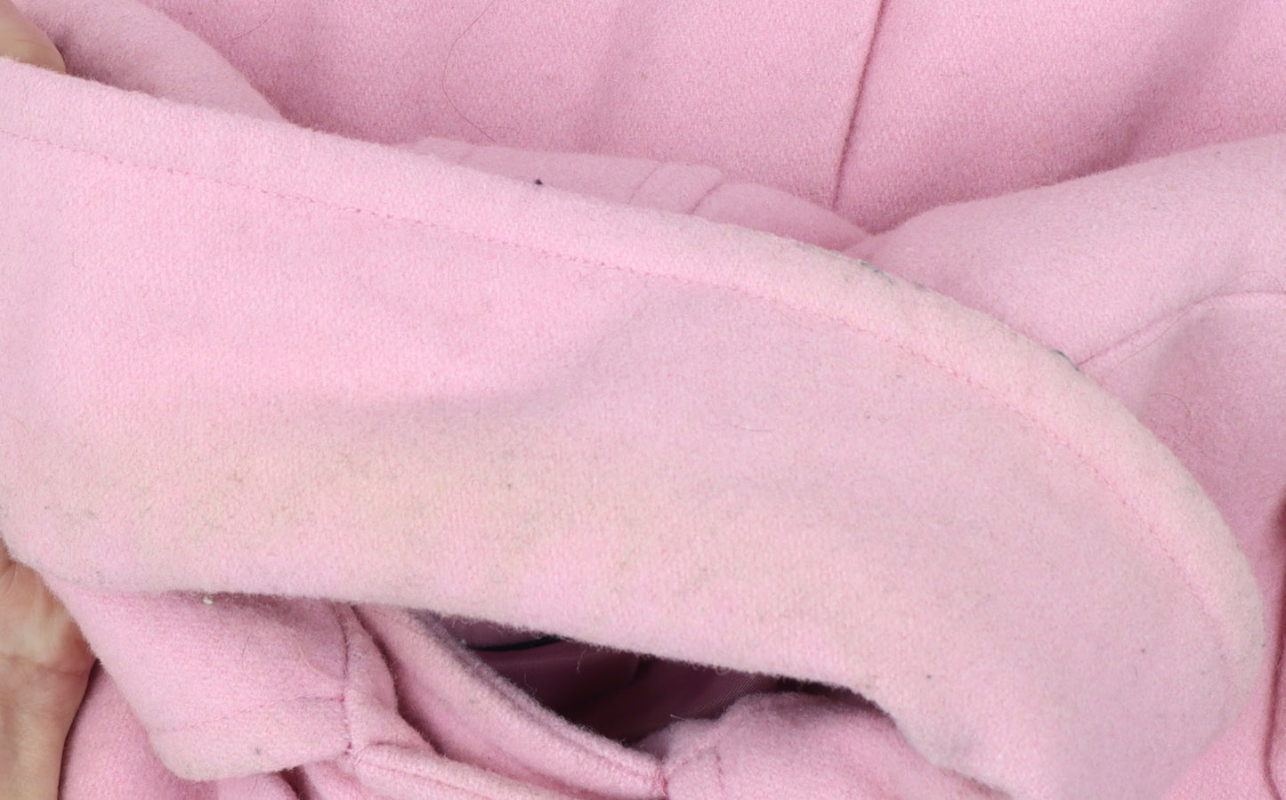 Jack Wills Women's Pink Wool Blend Mid-Length Pea Coat UK 8