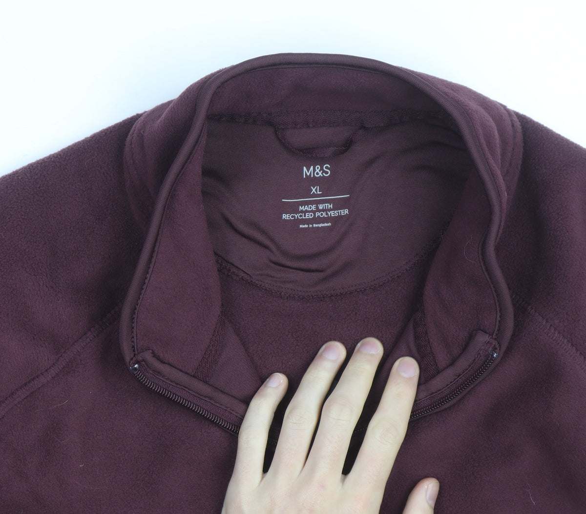Marks & Spencer Men’s Brown XL Fleece Full Zip Activewear Jacket