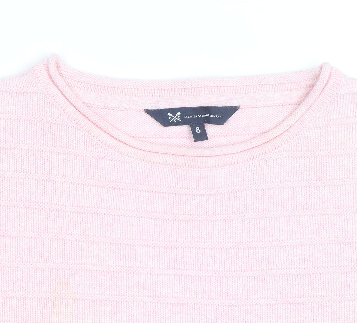 Crew Clothing Pink Cotton Blend Knit Jumper Size 8