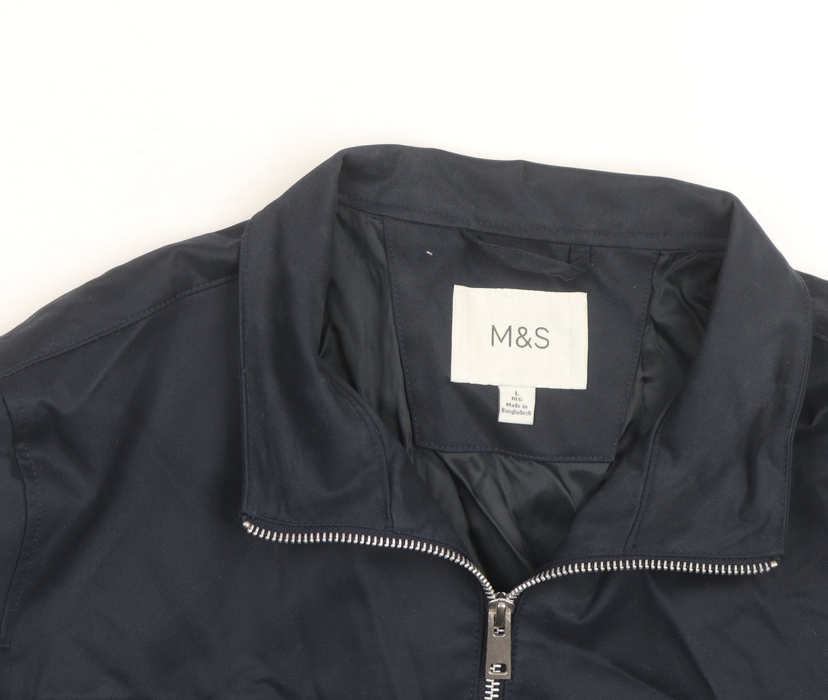 Marks & Spencer Men's Blue Full Zip Bomber Jacket L Regular