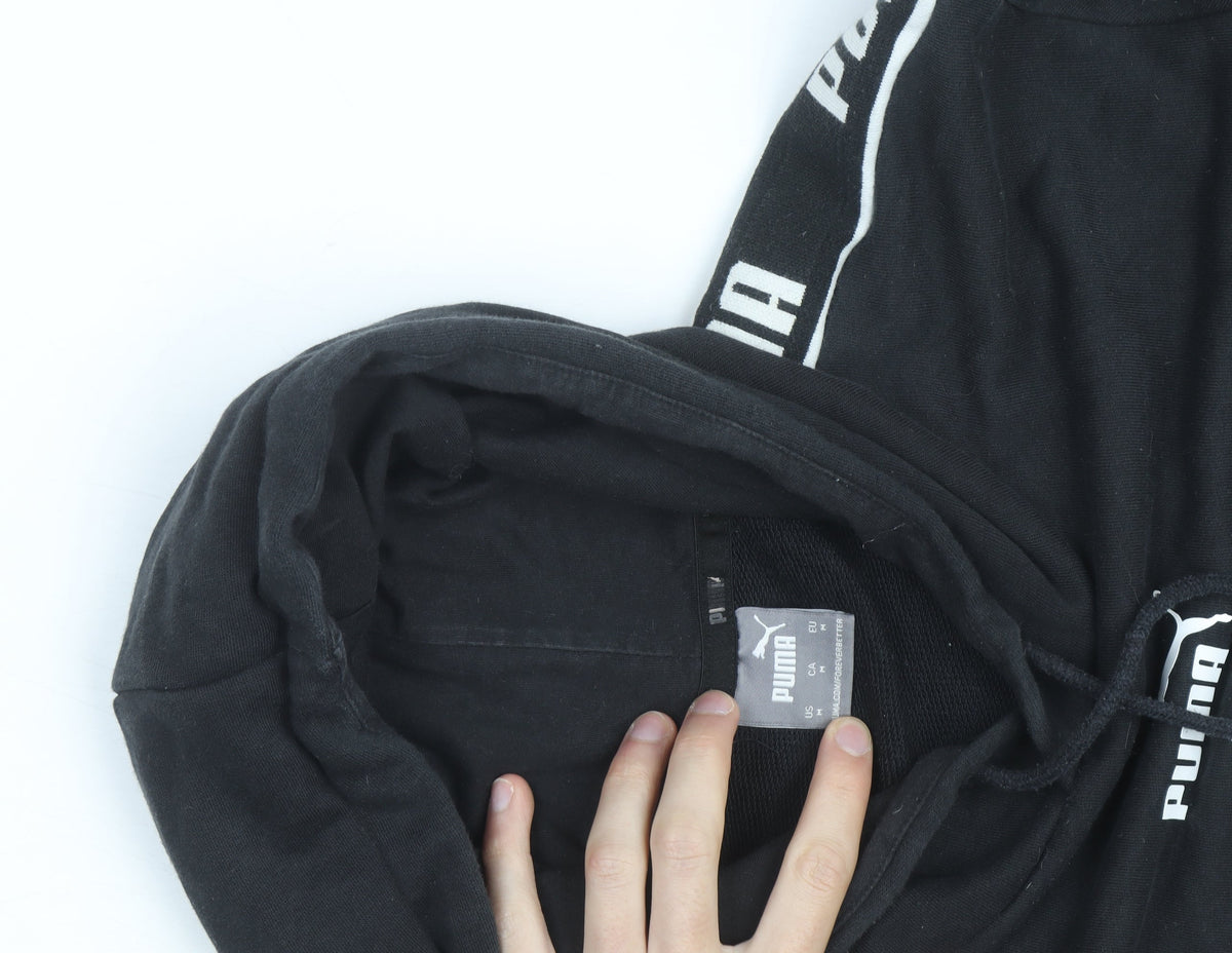 Additional view of Puma Men's Black Medium Pullover Hoodie with Logo Sports Style