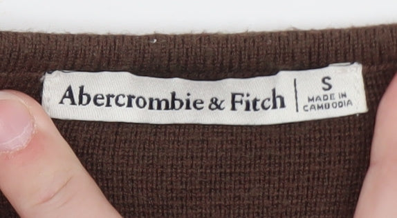 Abercrombie & Fitch Women’s Brown Knit Vest Jumper Size S