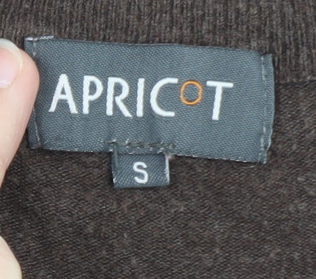 Apricot Women Brown Long Sleeve Knit Jumper Dress Size S