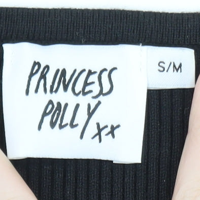 Princess Polly Women's Black Slim Fit Knit Jumper S