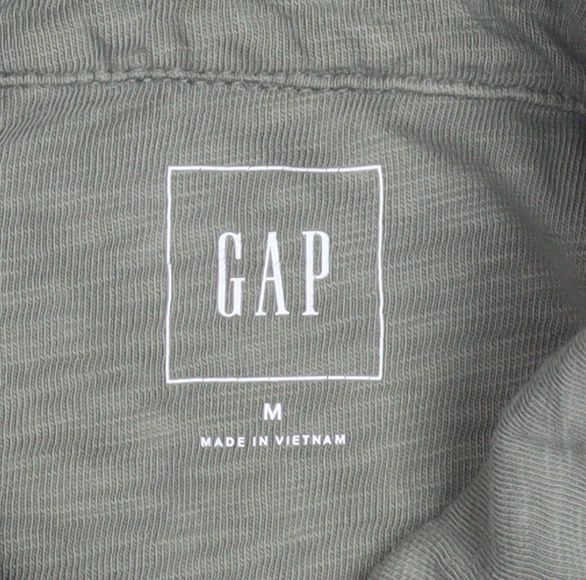 Gap Women Green Cropped Polo Shirt Long Sleeve Cotton M