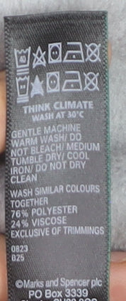 Marks & Spencer Women’s Grey Roll Neck Fleece Sweatshirt Size S