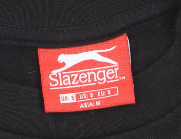 Slazenger Women Black Small Crew Neck Pullover Sweatshirt