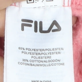 Fila Womens Pink Logo Pullover Sweatshirt Size L Casual Style