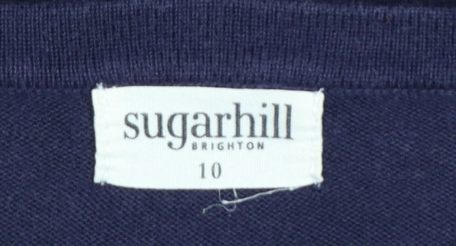 Sugarhill Brighton Women Blue Size 10 Rainbow Pullover Jumper