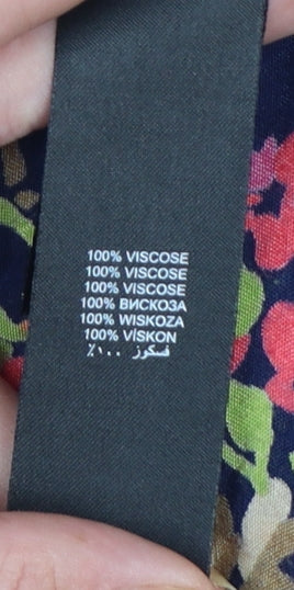 New Look Women Multicoloured Floral Viscose Shift Dress Size 10