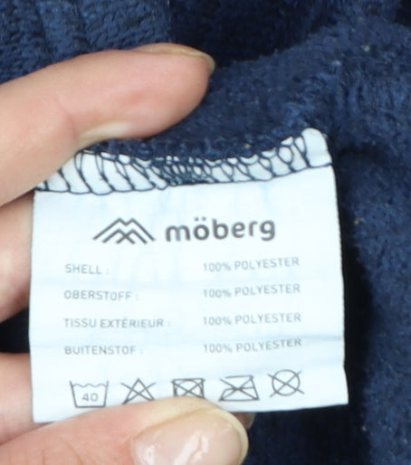 möberg Men's Blue Fleece 1/4 Zip Pullover Sweatshirt Size L