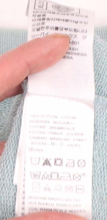 Levi's Women's Blue XL Pullover Sweatshirt with Floral Logo