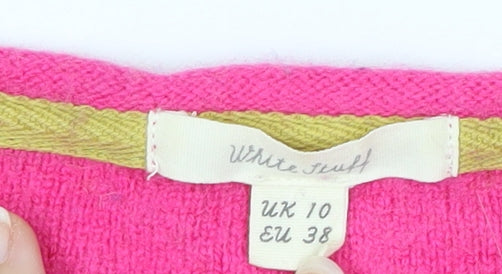 White Stuff Womens Multicoloured Wool Blend Striped Jumper UK 10