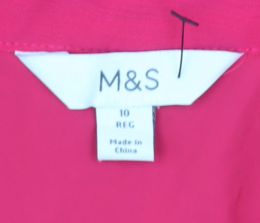 Marks and Spencer Women’s Pink Pleated Knee Length Skirt Size 10