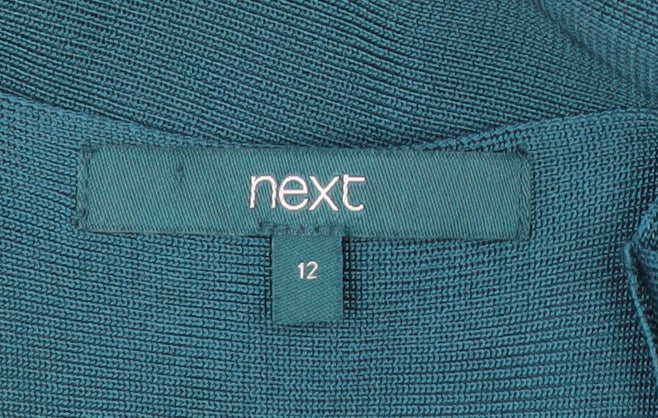 Next Women’s Blue Fit & Flare Pleated Sleeveless Knit Dress UK 12