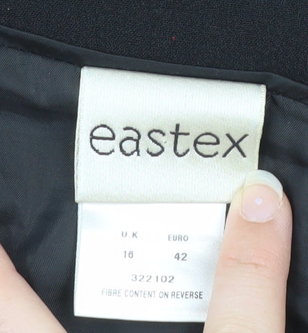 Eastex Women's Black Size 16 Knee Length Pencil Skirt