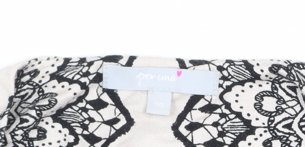 Marks and Spencer Per Una Women’s Black Geometric Tunic Top Size 10
