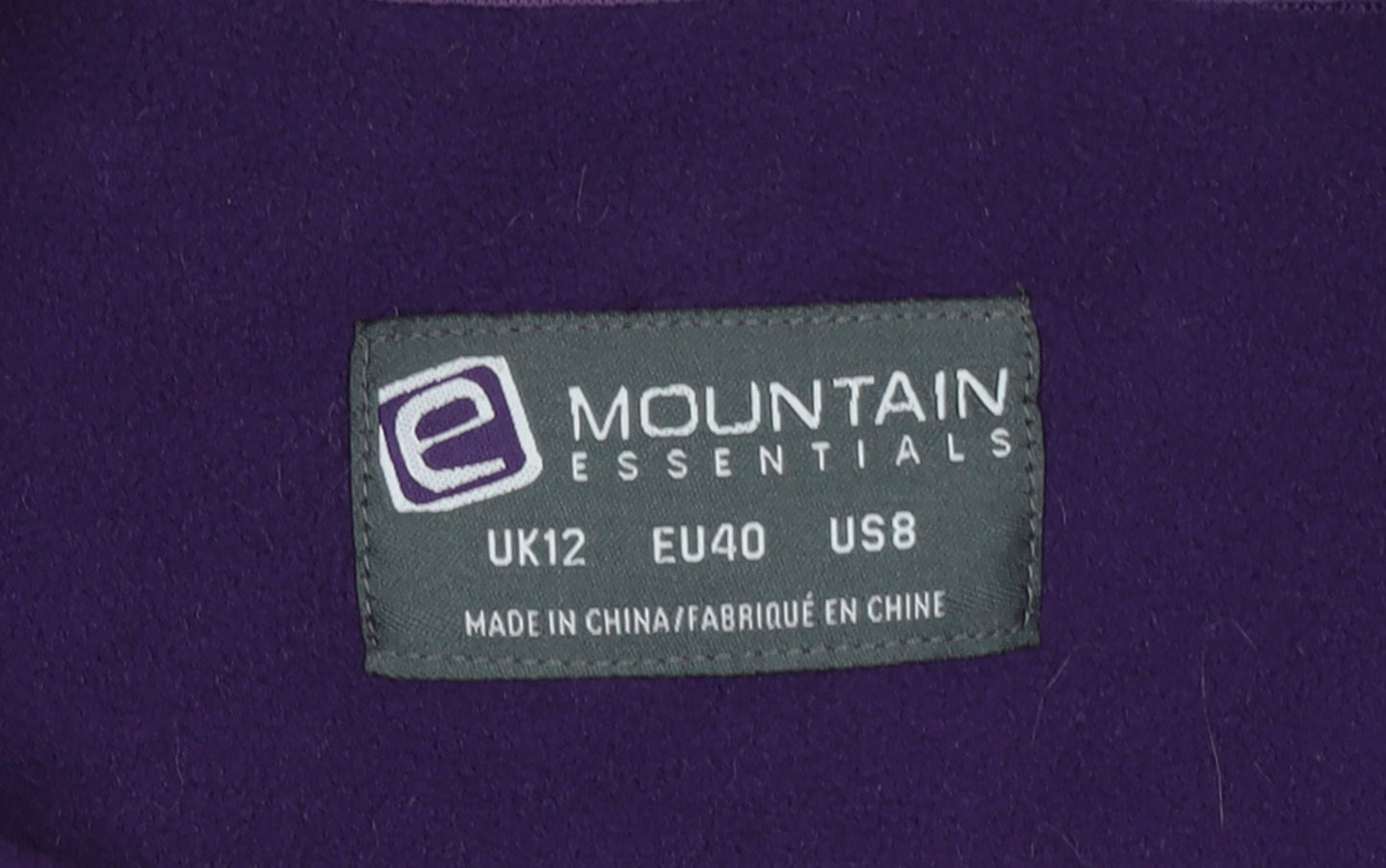 Mountain Essentials Women's Purple Fleece Full Zip Jacket UK 12