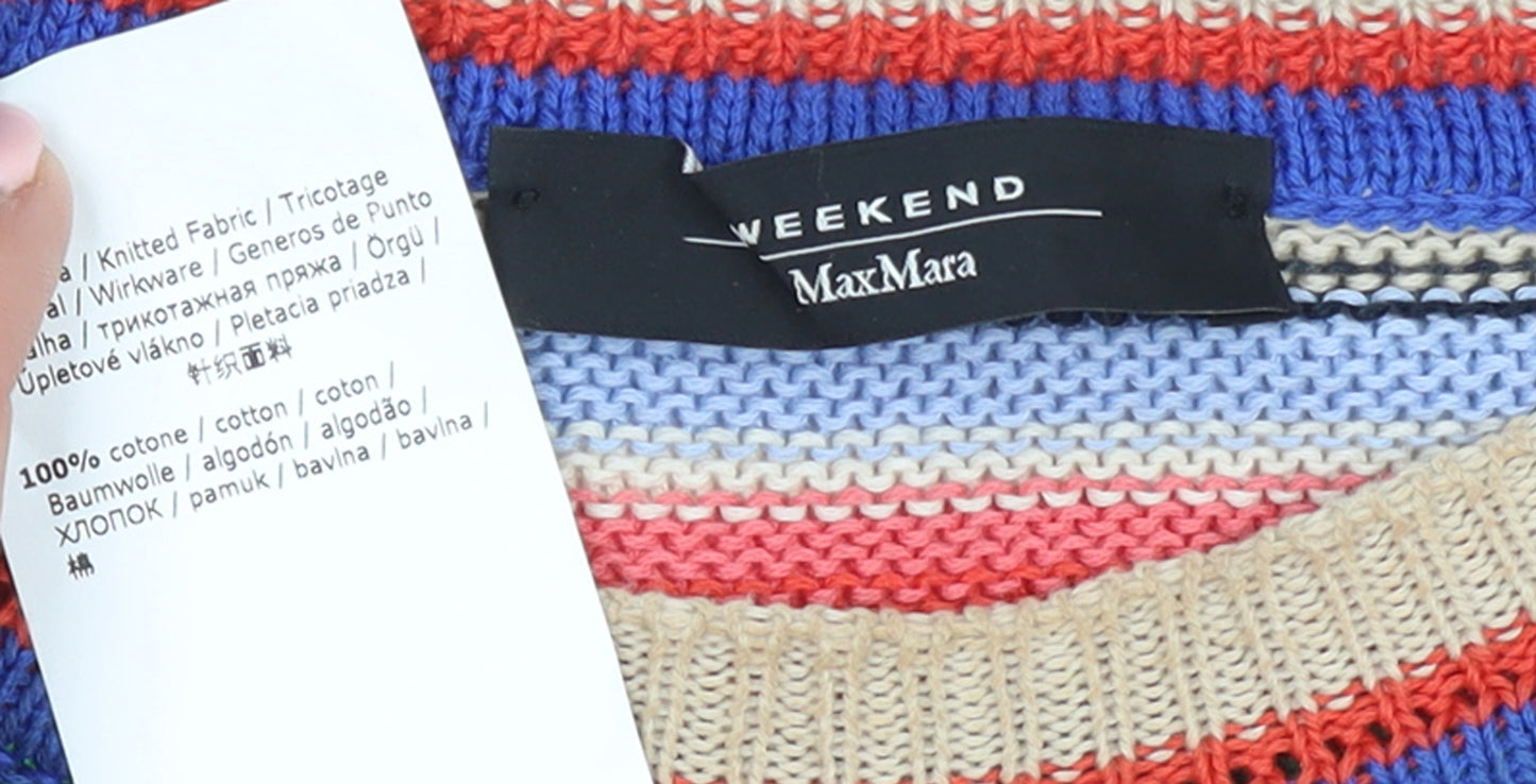 MaxMara Weekend Womens Multicoloured Cotton Stripe Jumper Size S