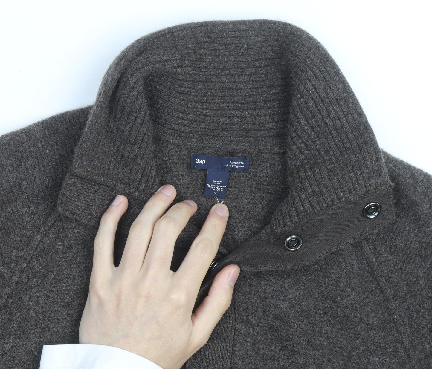 Gap Mens Brown Wool High Neck Pullover Jumper Size M