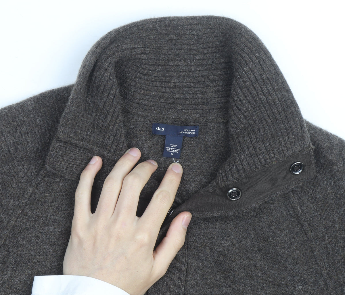 Gap Mens Brown Wool High Neck Pullover Jumper Size M