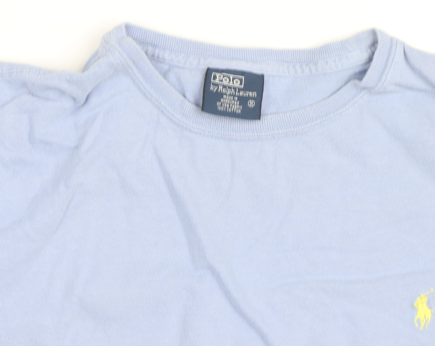 Ralph Lauren Men's Blue Long Sleeve Cotton Crew Neck Casual Top M