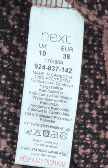 Next Womens Pink Coatigan Size 10 Regular Mid-Length Overcoat