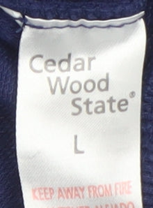 Cedar Wood State Men Navy Blue Mickey Print Long Sleeve Pyjama Top L