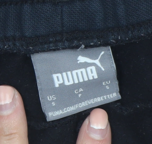 Puma Womens Black Jogger Sweatpants Small Cotton Blend Casual
