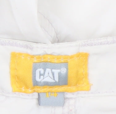 CAT Women’s Ivory Cargo Shorts Size 14 Cotton Lightweight Outdoor
