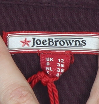 Joe Browns Women's Brown Velvet Sleeveless Vest Blouse UK 12