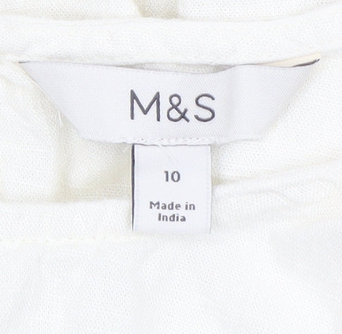 Marks and Spencer Women’s Ivory Sleeveless Tunic Blouse Size 10