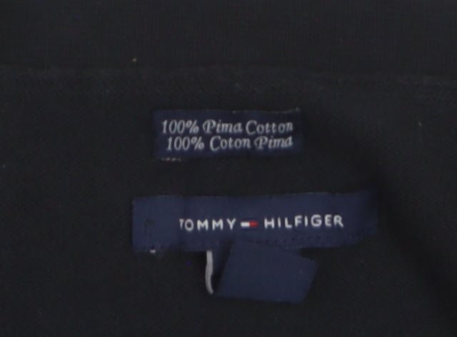 Tommy Hilfiger Women’s Black Cotton Cardigan XL V-Neck Knit
