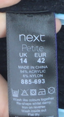 Next Petite Women's Black Knit Pencil Skirt Size 14