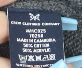 Crew Clothing Company Mens Grey L Pullover Jumper Cotton Blend