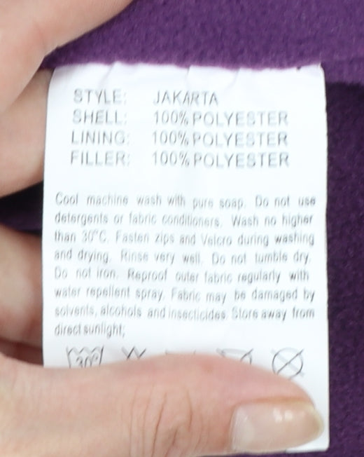 Arctic Storm Women's Purple Waterproof Hooded Parka Jacket Size 16
