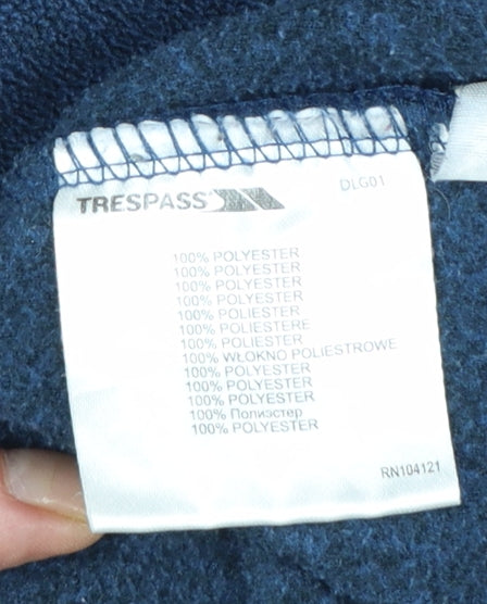 Trespass Womens Blue Fleece Hooded Jacket Size 18 Outdoor Zip Up