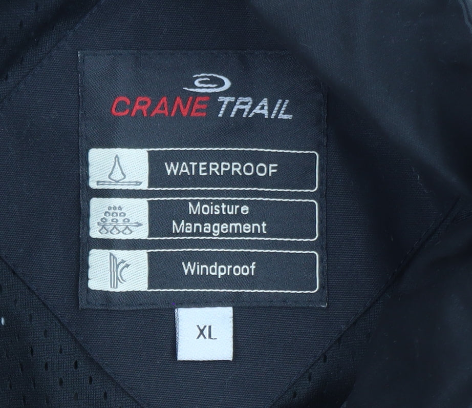 Crane Trail Men’s Black XL Waterproof Windproof Outdoor Jacket