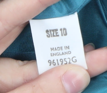 Viyella Women's Green Wool Blend Short Sleeve Blazer Size 10