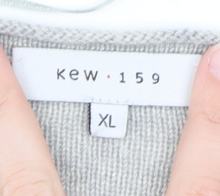 Kew 159 Womens Grey XL Knit Long Sleeve Pullover Jumper
