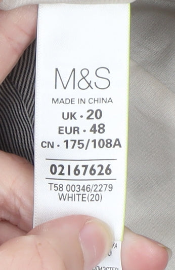 Marks and Spencer Women’s Grey Regular Fit Single Breasted Blazer UK 20