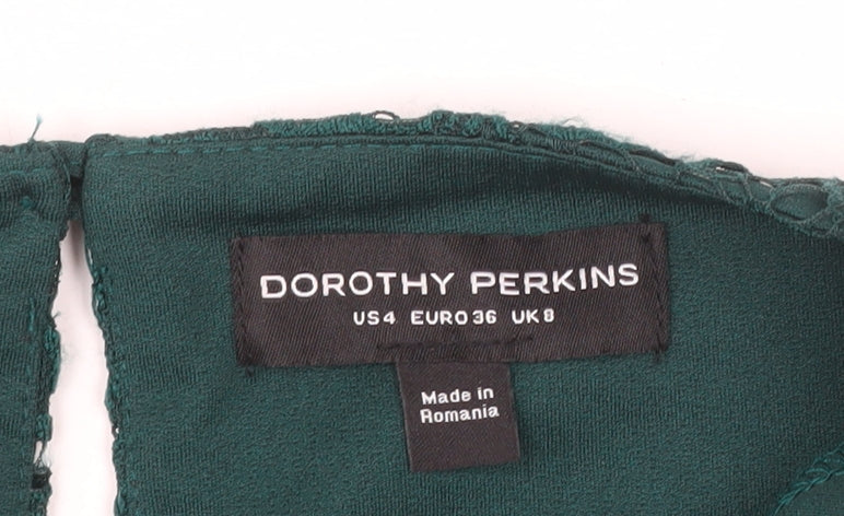 Dorothy Perkins Women’s Green Lace Sheath Dress Size 8