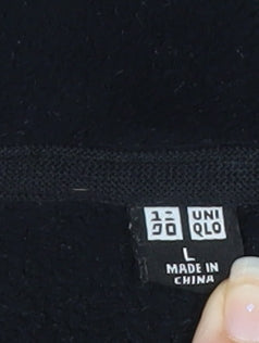 Uniqlo Men's Black Fleece Full Zip Jacket L Regular Fit