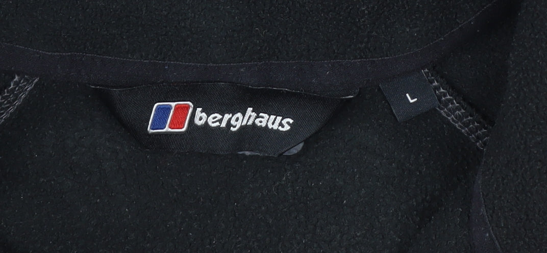 Berghaus Men's Black Fleece Full Zip Jacket Size L Outdoor Hiking