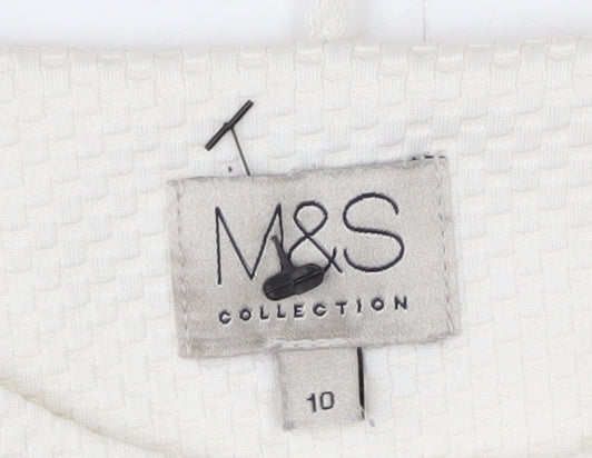 Marks and Spencer Women’s Ivory Textured Blazer Size 10 Regular Fit
