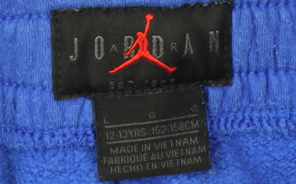 Jordan Boys Blue Jogger Sweatpants 12-13 Years Fleece Activewear Trousers