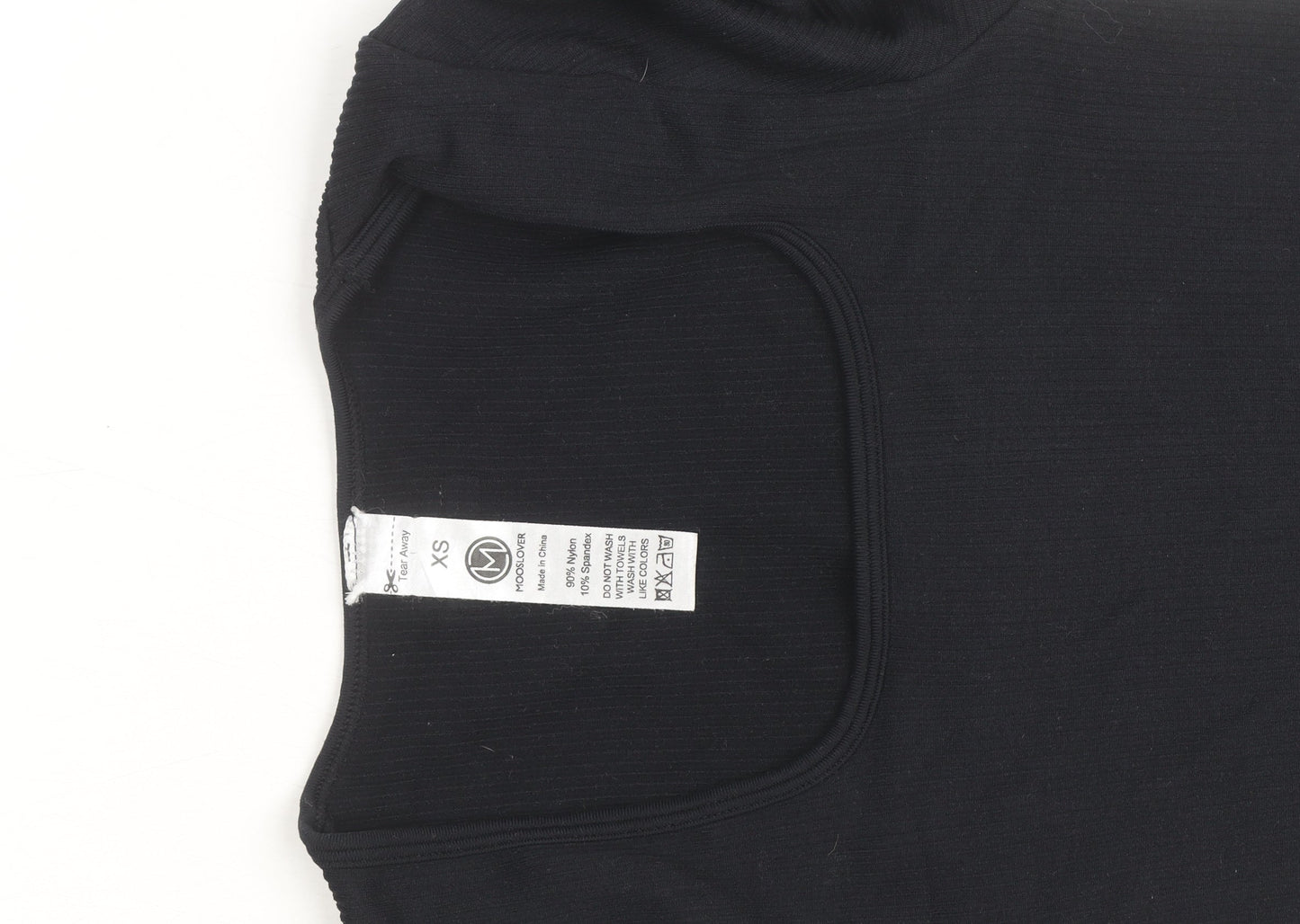 MOOSLOVER Women’s Black Long Sleeve Square Neck Stretch Catsuit XS