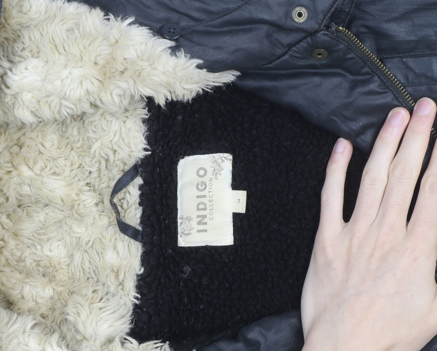 Marks and Spencer Women’s Black Hooded Parka Coat Size 14