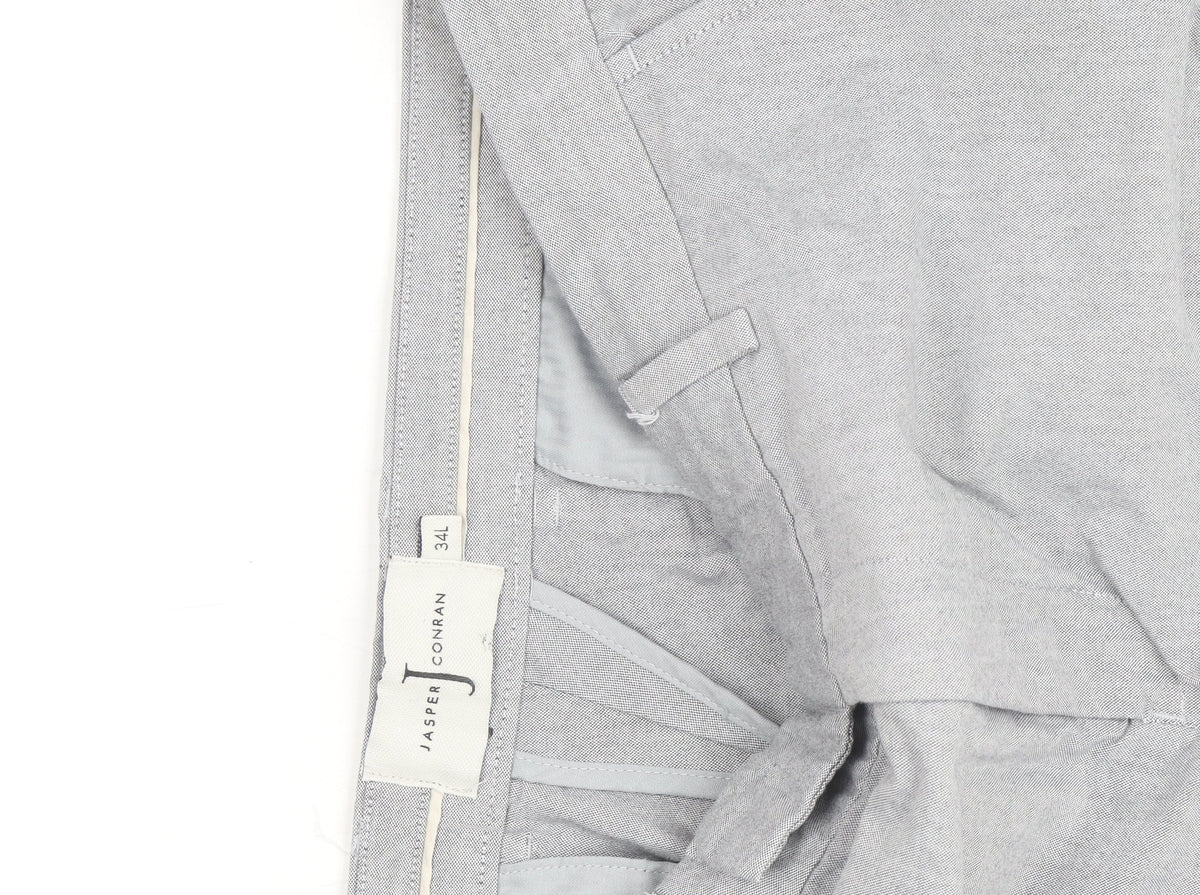 Jasper Conran Men's Grey Chino Trousers 34L Regular Fit